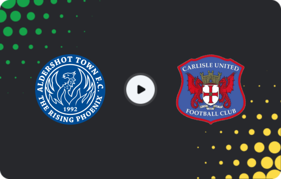 Where to watch Aldershot Town — Carlisle United, National League, 24.01.2026