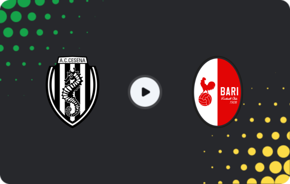 Where to watch Cesena — Bari, Serie B, 24.01.2026