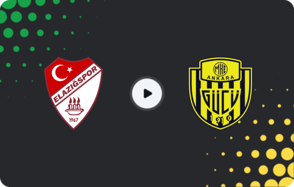 Where to watch Elazığspor — Ankaragucu, 2. Lig, 24.01.2026