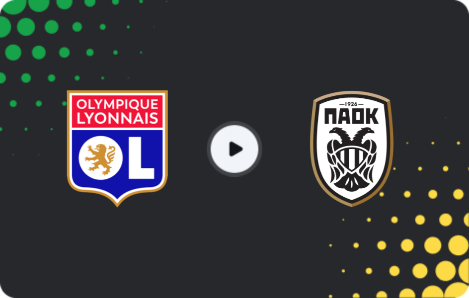 Where to watch Lyon — PAOK, Europa League, 29.01.2026