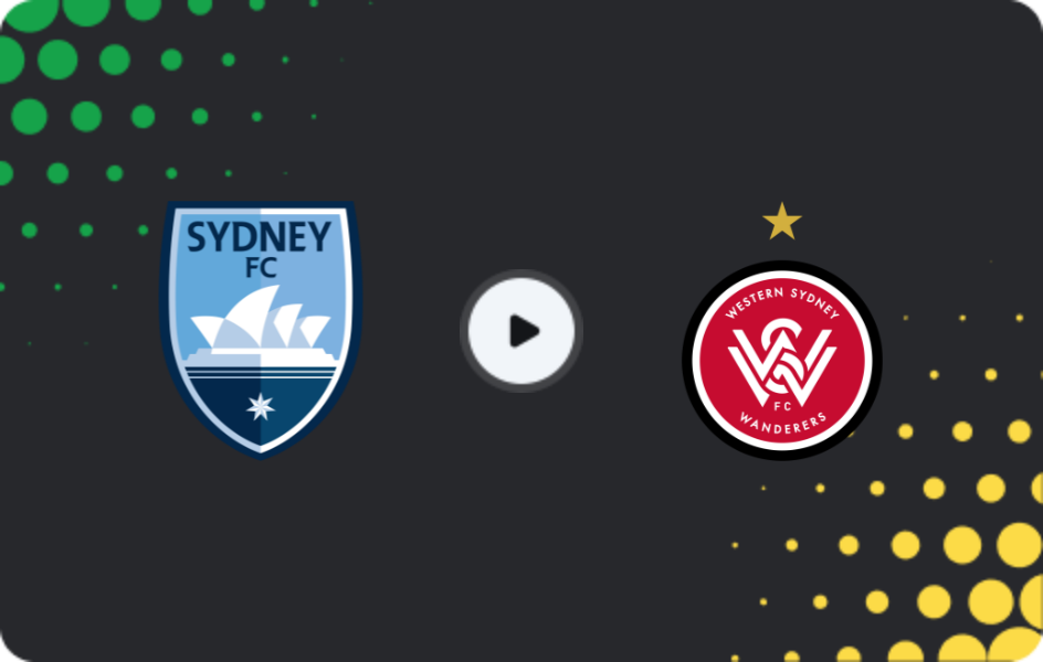 Where to watch Sydney — Western Sydney Wanderers, A-League, 31.01.2026