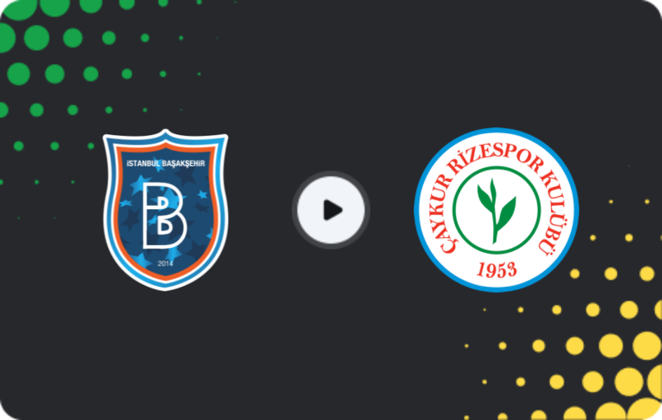 Where to watch Istanbul Basaksehir — Rizespor, Süper Lig, 01.02.2026
