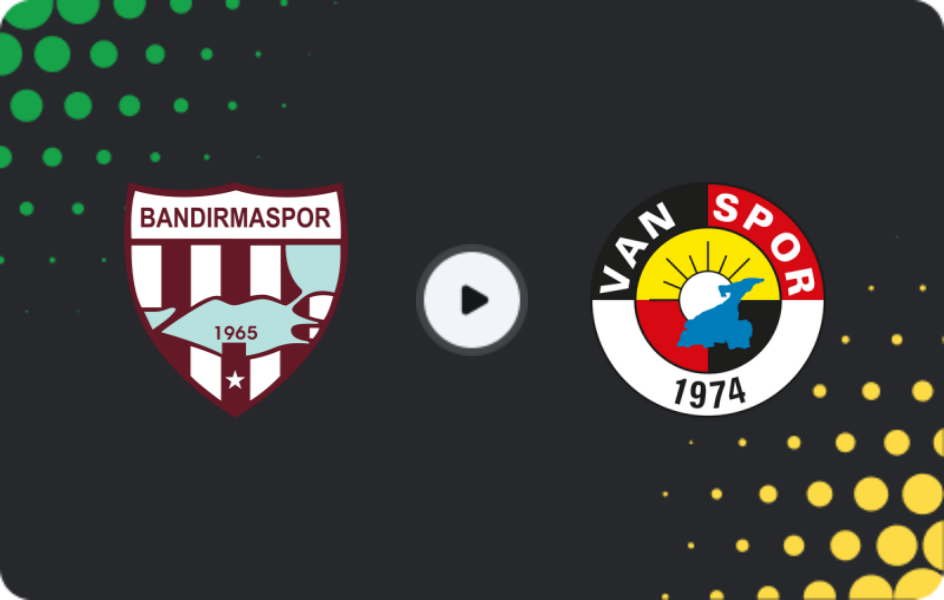 Where to watch Bandırmaspor — Vanspor, TFF First League, 01.02.2026