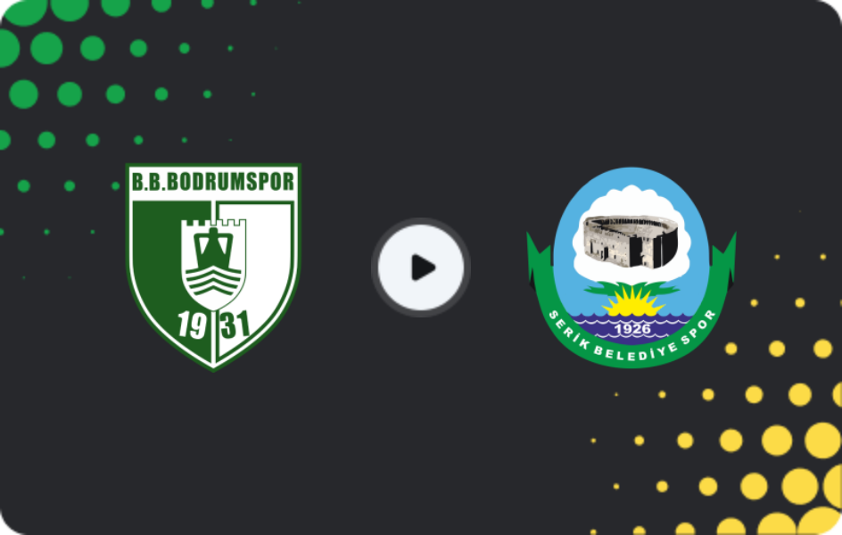 Where to watch Bodrumspor — Serik Belediyespor, TFF First League, 01.02.2026