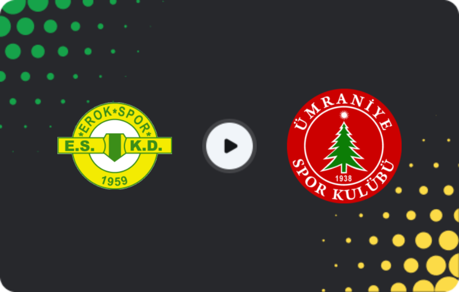 Where to watch Erokspor — Ümraniyespor, TFF First League, 01.02.2026