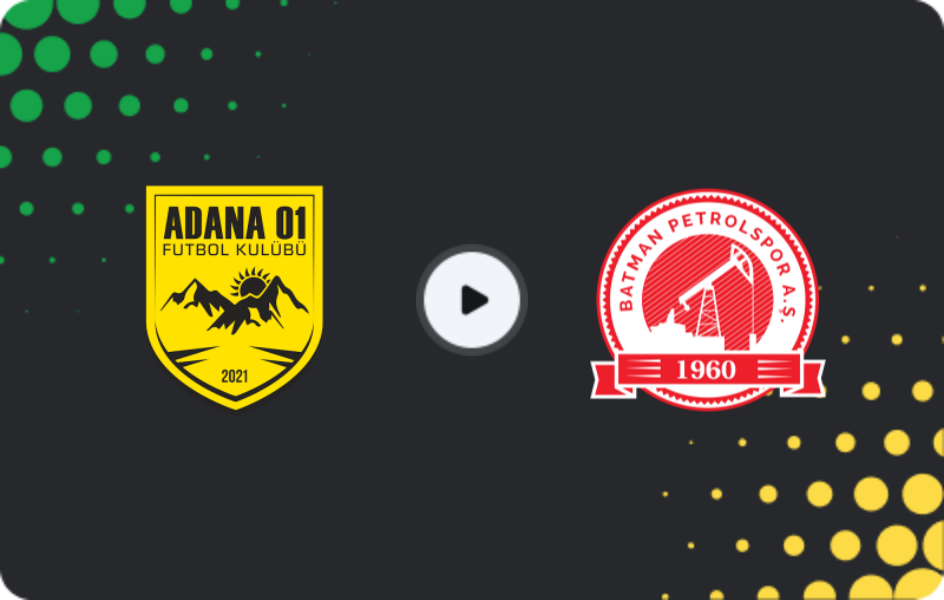 Where to watch Adana 01 FK — Batman Petrolspor, 2. Lig, 01.02.2026