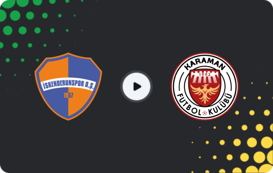 Where to watch İskenderun A.Ş. — Karaman FK, 2. Lig, 01.02.2026