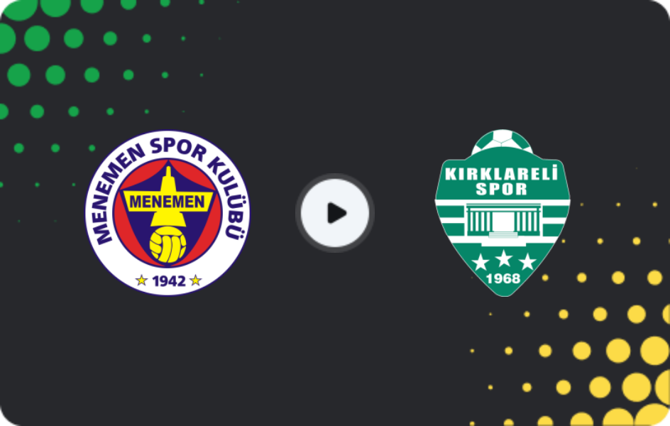 Where to watch Menemen — Kırklarelispor, 2. Lig, 01.02.2026