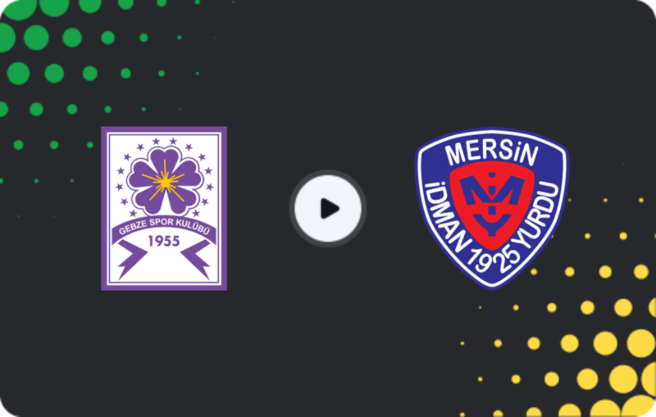 Where to watch Güzide Gebze Spor — Yeni Mersin İdmanyurdu, 2. Lig, 01.02.2026
