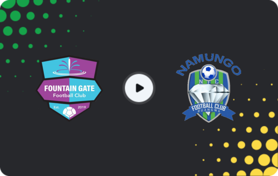 Where to watch Fountain Gate — Namungo, Ligi kuu Bara, 04.02.2026