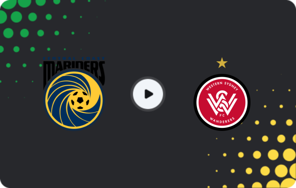Where to watch Central Coast Mariners — Western Sydney Wanderers, A-League, 22.02.2026