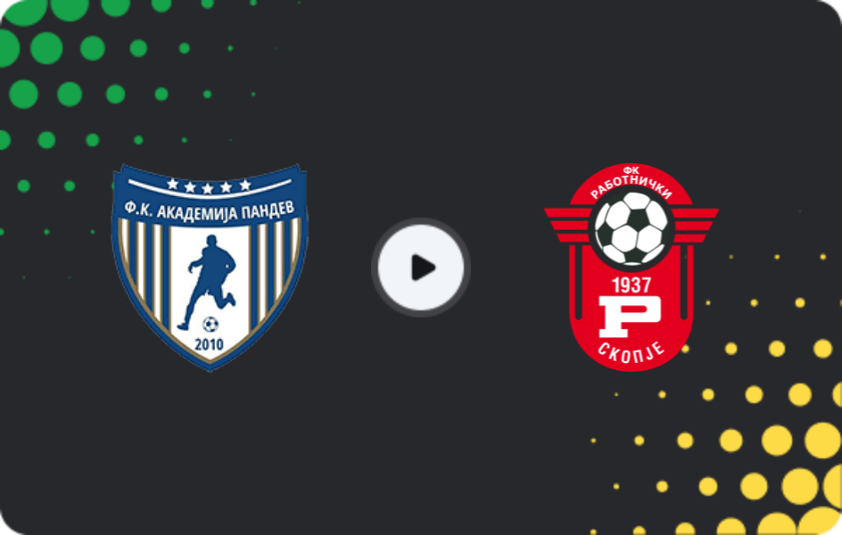 Where to watch Akademija Pandev — Rabotnicki, First League, 22.02.2026