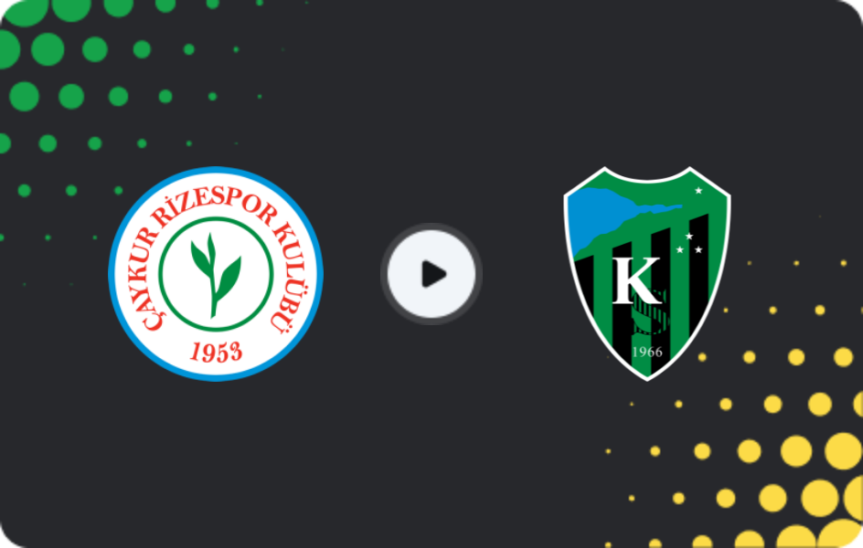 Where to watch Rizespor — Kocaelispor, Süper Lig, 22.02.2026