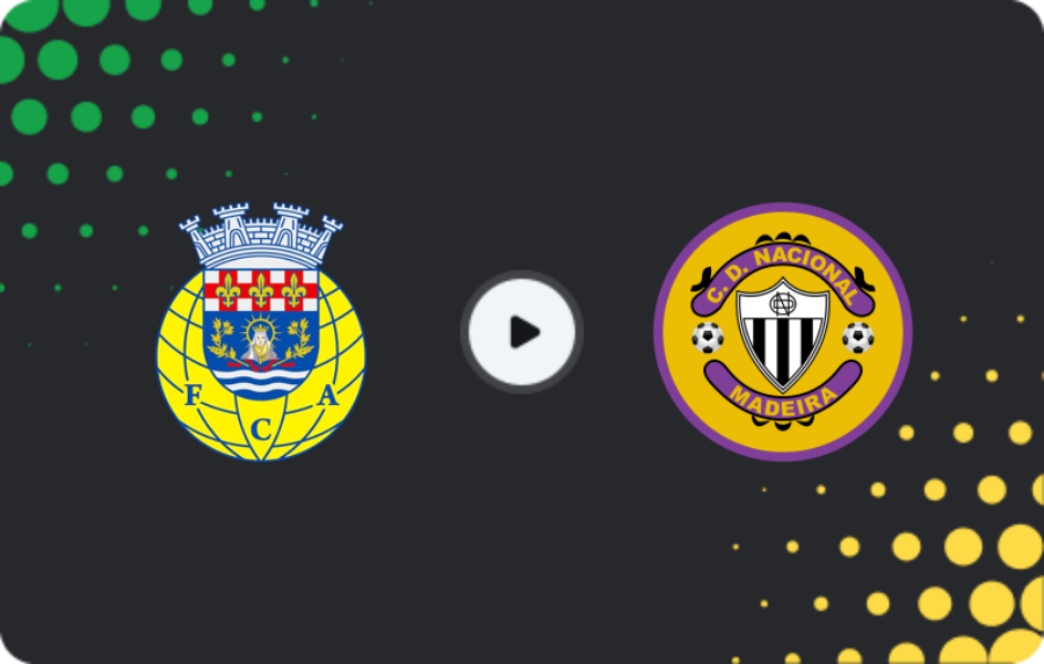 Where to watch Arouca — Nacional, Primeira Liga, 22.02.2026