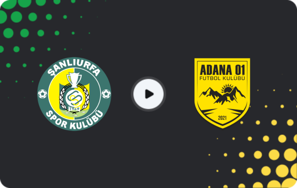 Where to watch Şanlıurfaspor — Adana 01 FK, 2. Lig, 22.02.2026