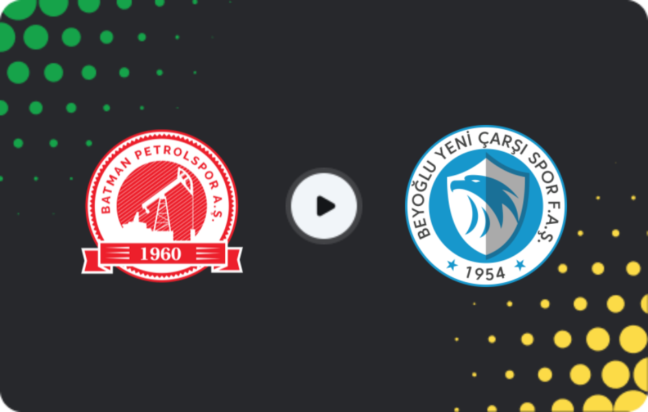 Where to watch Batman Petrolspor — Beyoğlu Yeni Çarşı, 2. Lig, 22.02.2026