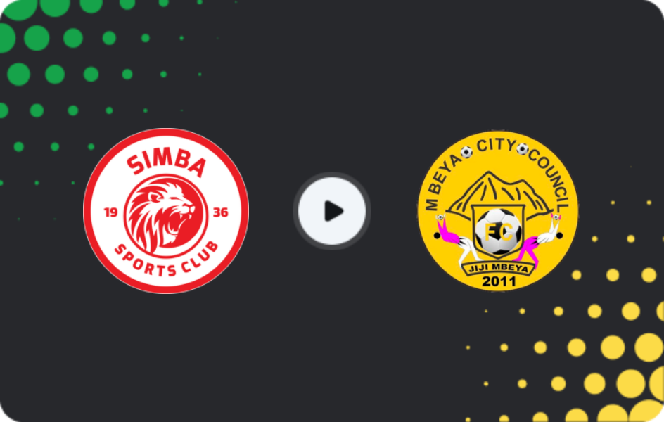 Where to watch Simba — Mbeya City, Ligi kuu Bara, 04.12.2025