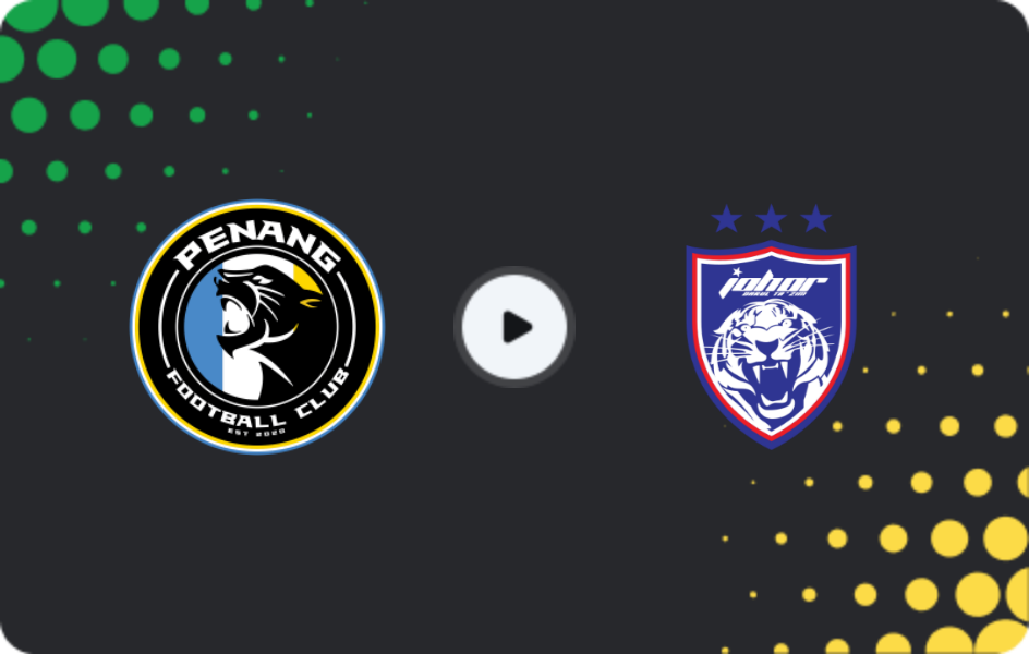 Where to watch Penang — Johor Darul Takzim, Super League, 28.02.2026
