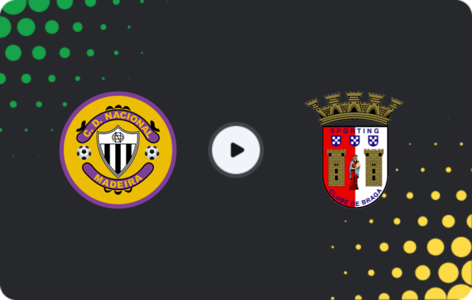 Where to watch Nacional — Braga, Primeira Liga, 01.03.2026
