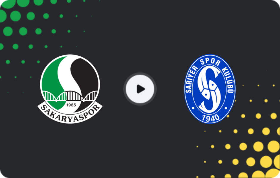 Where to watch Sakaryaspor — Sarıyer, TFF First League, 01.03.2026