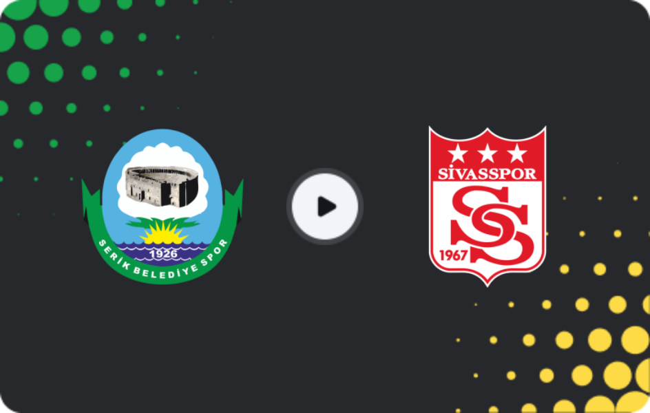 Where to watch Serik Belediyespor — Sivasspor, TFF First League, 01.03.2026