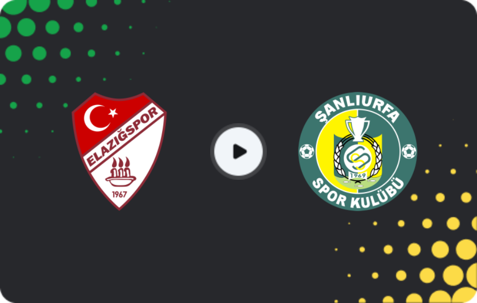 Where to watch Elazığspor — Şanlıurfaspor, 2. Lig, 01.03.2026