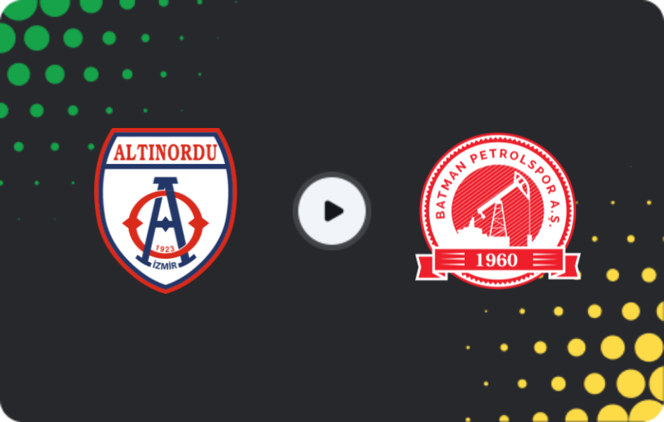 Where to watch Altınordu — Batman Petrolspor, 2. Lig, 01.03.2026