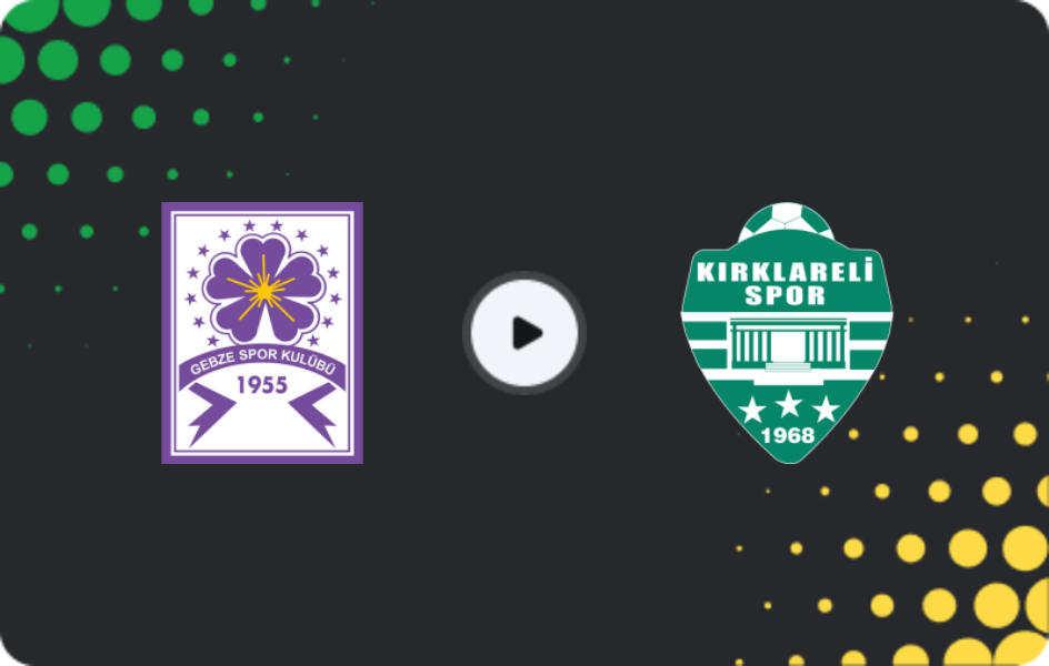 Where to watch Güzide Gebze Spor — Kırklarelispor, 2. Lig, 01.03.2026