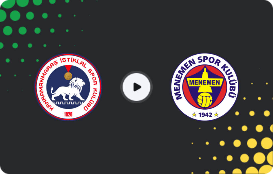 Where to watch Kahramanmaraş İstiklalsp — Menemen, 2. Lig, 01.03.2026