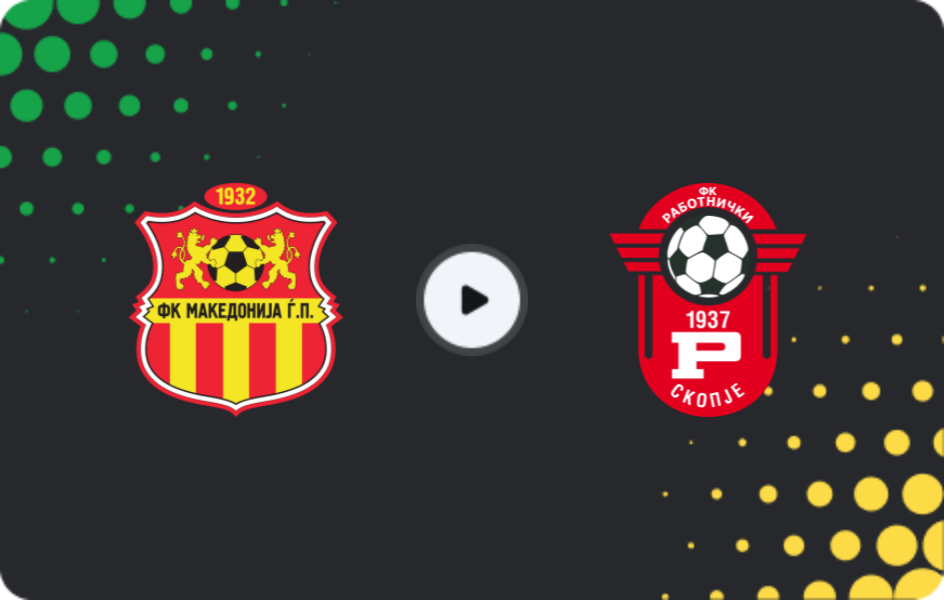 Where to watch Makedonija GjP — Rabotnicki, First League, 04.03.2026