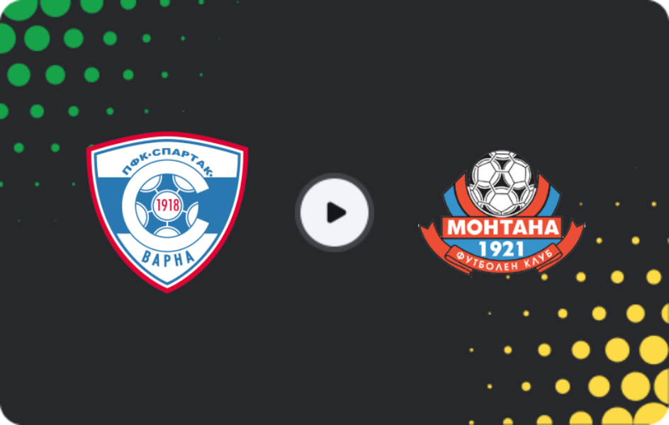 Where to watch Spartak Varna — Montana, First League, 04.03.2026