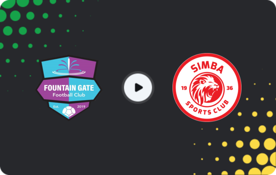 Where to watch Fountain Gate — Simba, Premier League, 05.03.2026