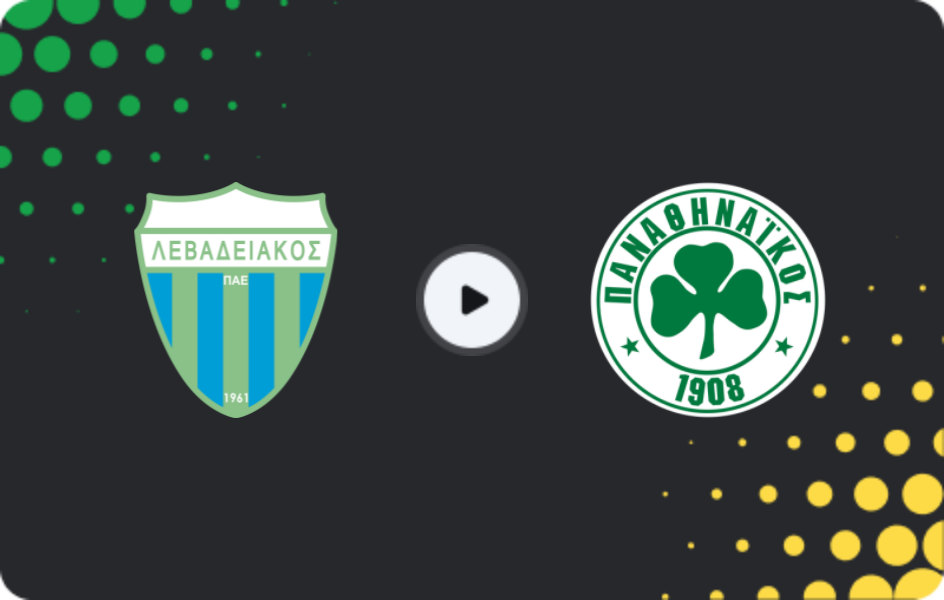 Where to watch Levadiakos — Panathinaikos, Super League, 08.03.2026