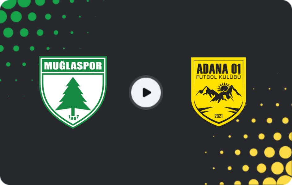 Where to watch Muğlaspor — Adana 01 FK, 2. Lig, 07.03.2026