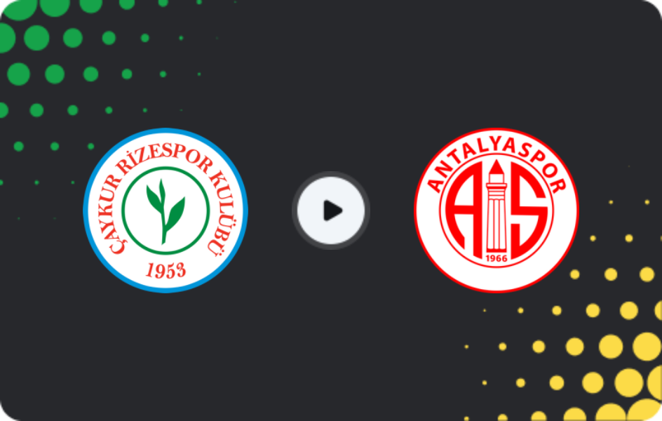 Where to watch Rizespor — Antalyaspor, Süper Lig, 08.03.2026
