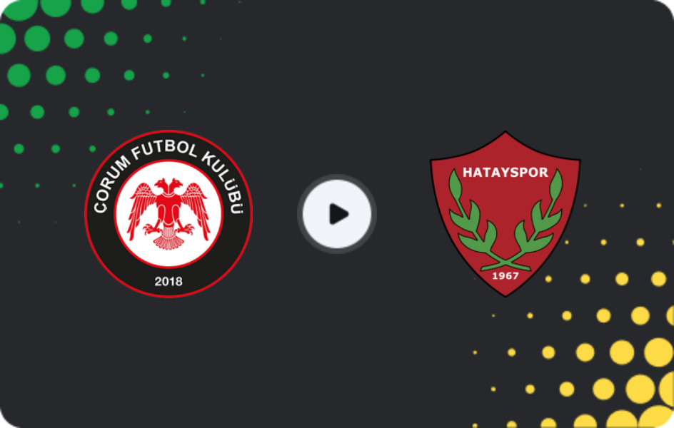 Where to watch Çorum — Hatayspor, TFF First League, 08.03.2026