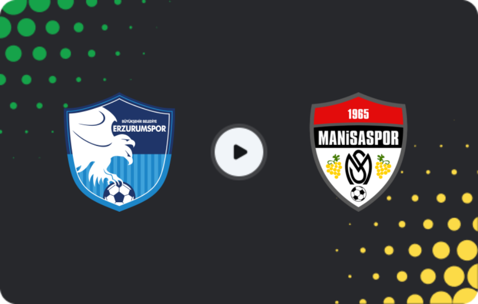 Where to watch Erzurumspor — Manisa, TFF First League, 08.03.2026