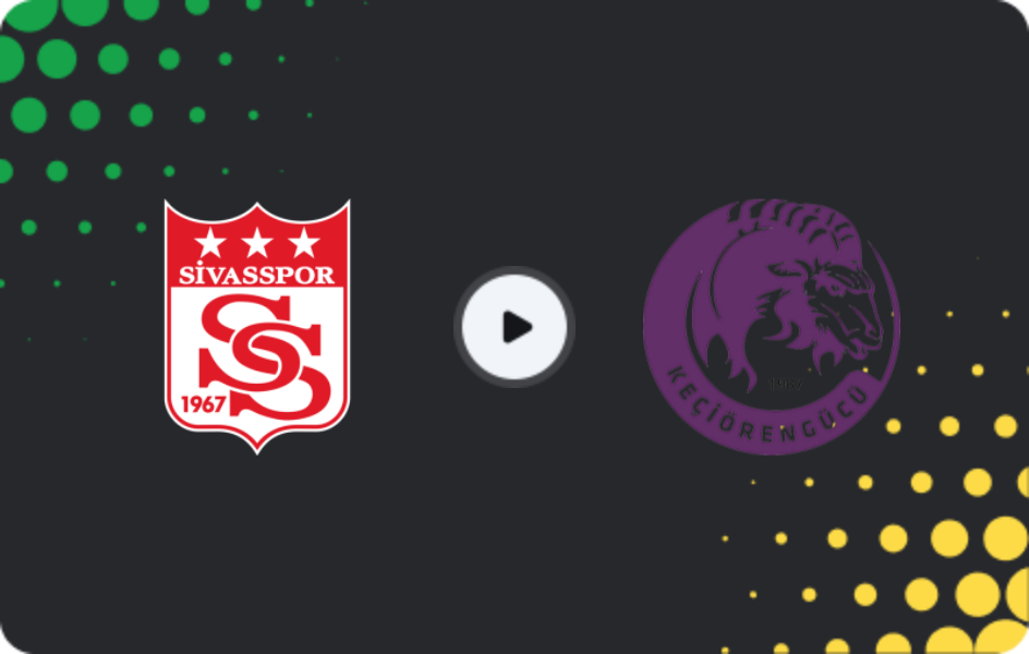 Where to watch Sivasspor — Keçiörengücü, TFF First League, 08.03.2026