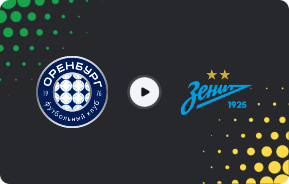 Where to watch FC Orenburg — Zenit, Premier League, 07.03.2026