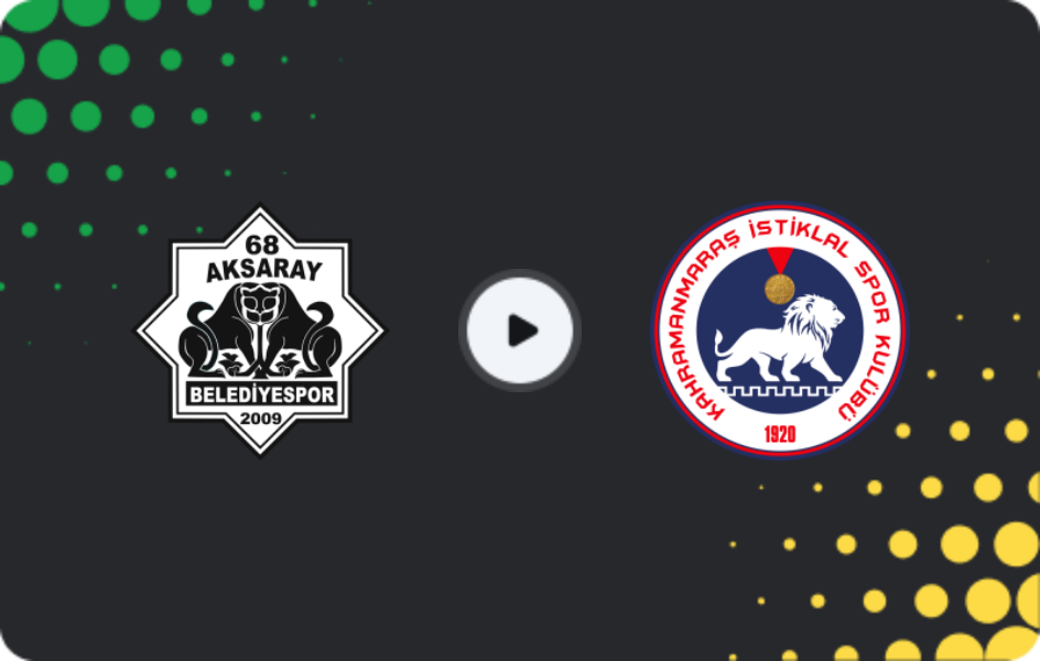 Where to watch 68 Aksaray Belediyespor — Kahramanmaraş İstiklalsp, 2. Lig, 08.03.2026