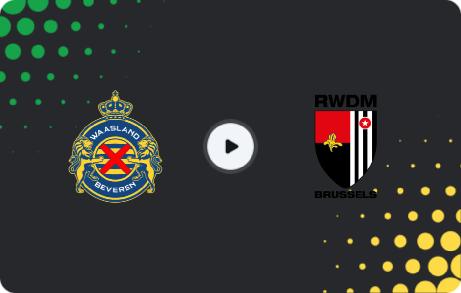 Where to watch Waasland-Beveren — RWDM, Challenger Pro League, 11.03.2026