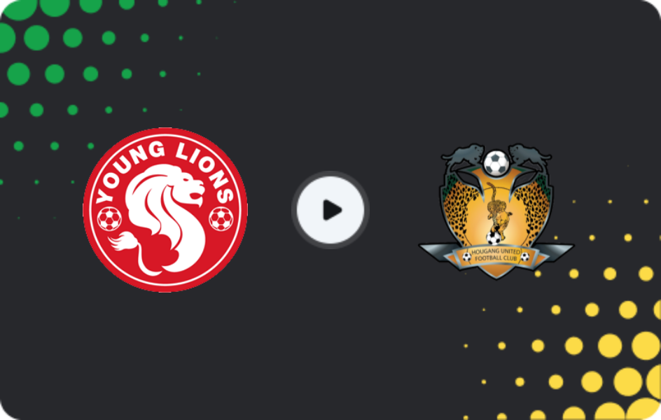 Where to watch Young Lions — Hougang United, Premier League, 14.03.2026