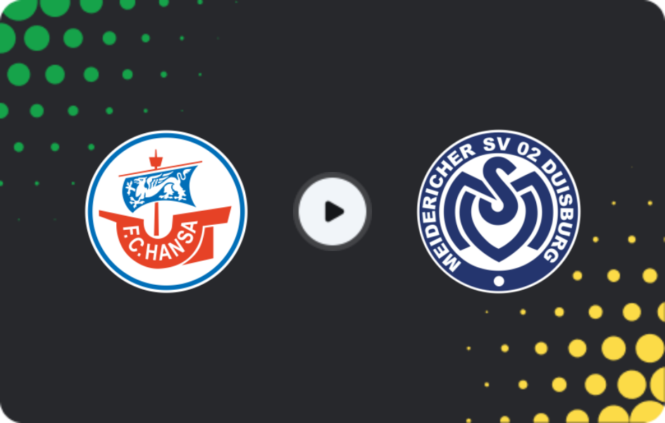 Where to watch Hansa Rostock — Duisburg, 3. Liga, 14.03.2026