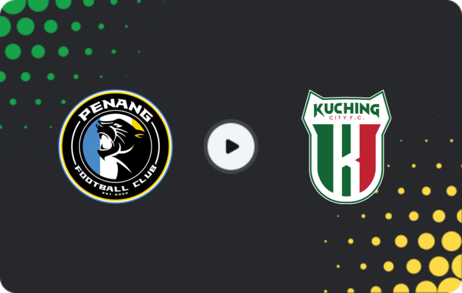Where to watch Penang — Kuching City, Super League, 14.03.2026