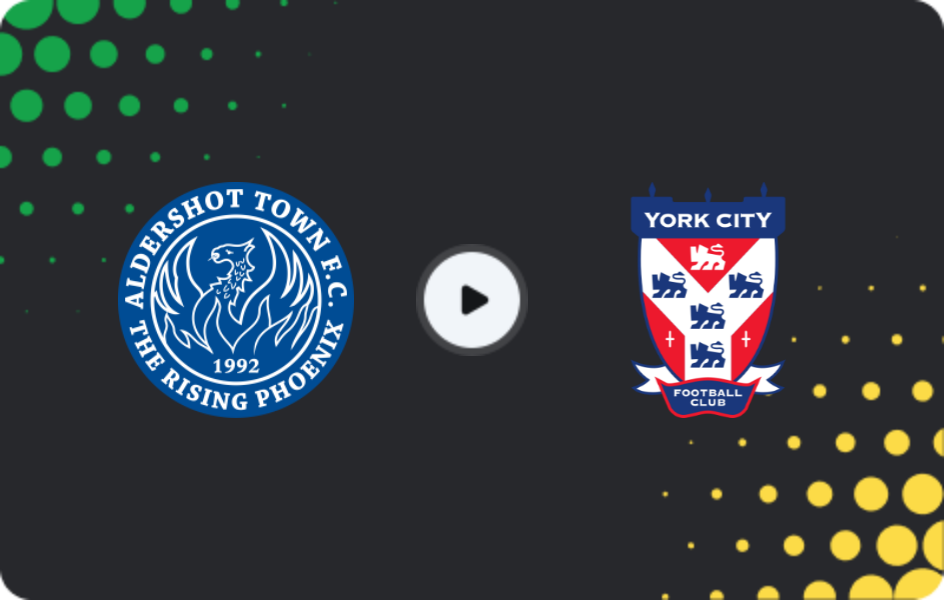 Where to watch Aldershot Town — York City, National League, 14.03.2026