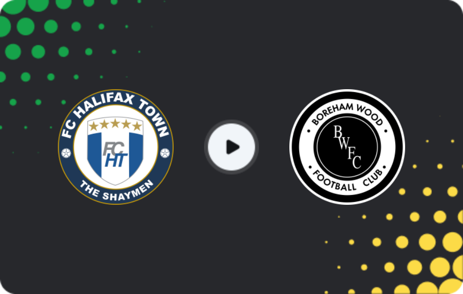 Where to watch Halifax Town — Boreham Wood, National League, 14.03.2026