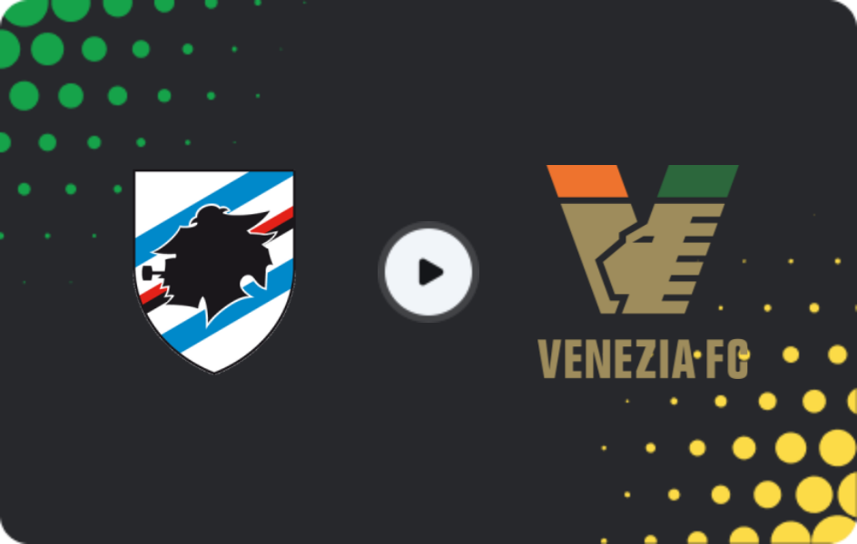 Where to watch Sampdoria — Venezia, Serie B, 14.03.2026