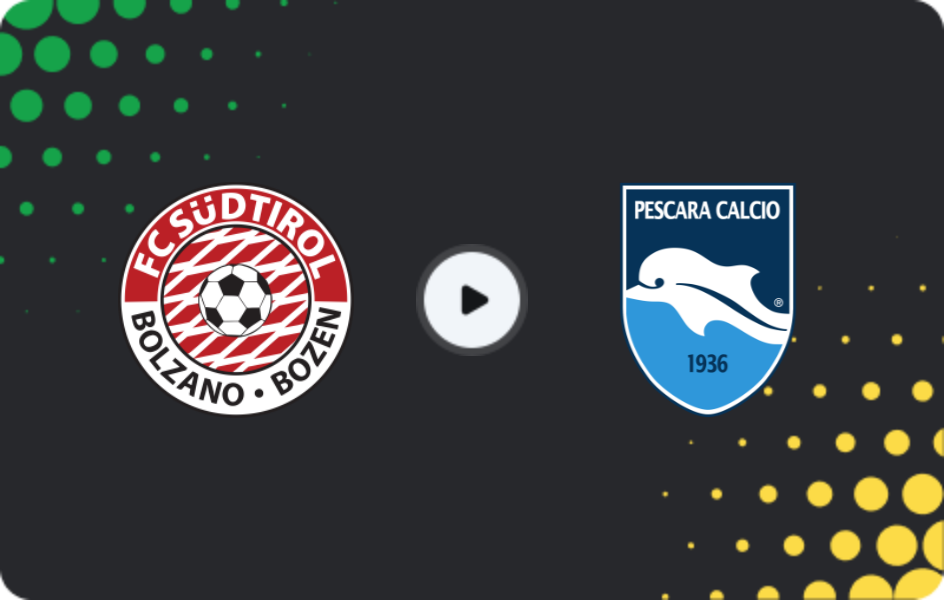 Where to watch Sudtirol — Pescara, Serie B, 14.03.2026