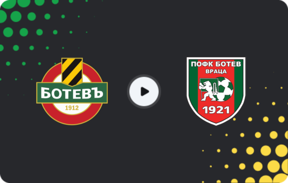 Where to watch Botev Plovdiv — Botev Vratsa, First League, 14.03.2026