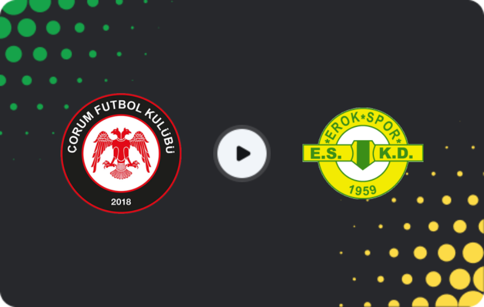Where to watch Çorum — Erokspor, TFF First League, 15.03.2026